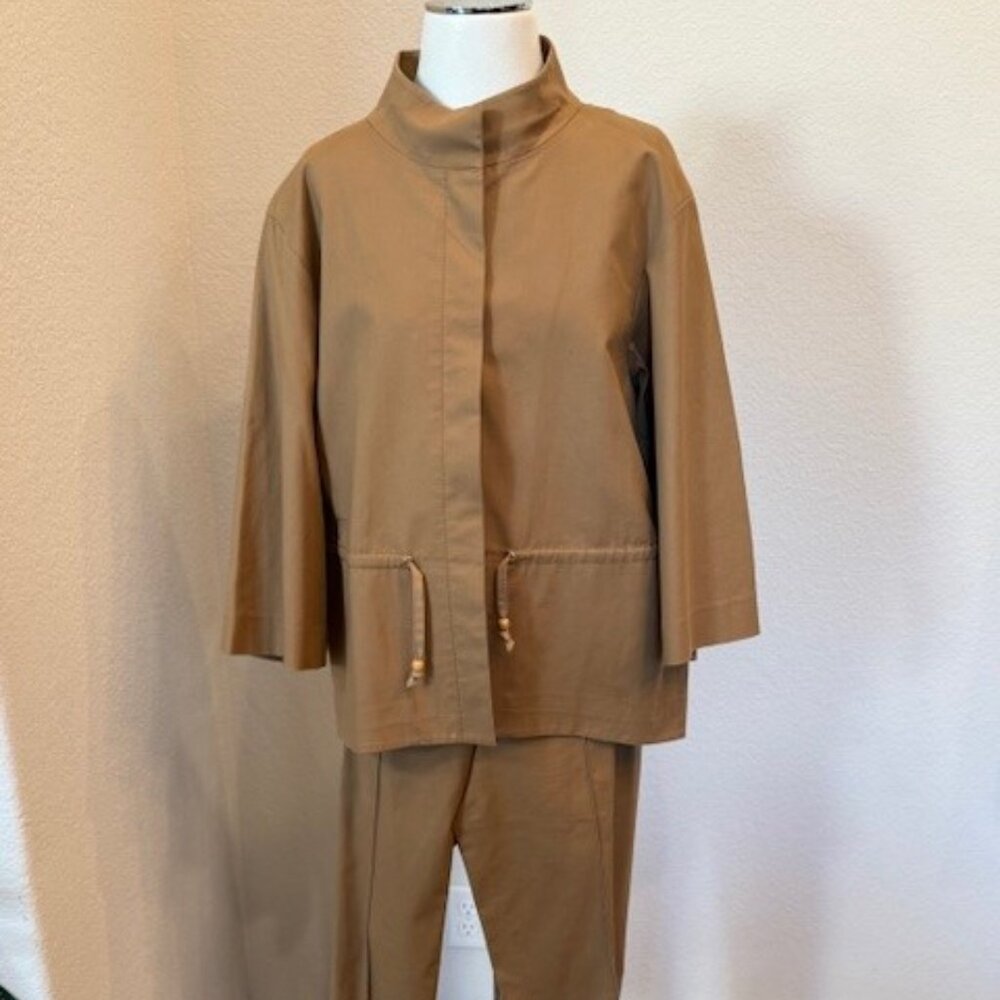 Lafayette 148 - Tan Button Up Jacket - Women's L